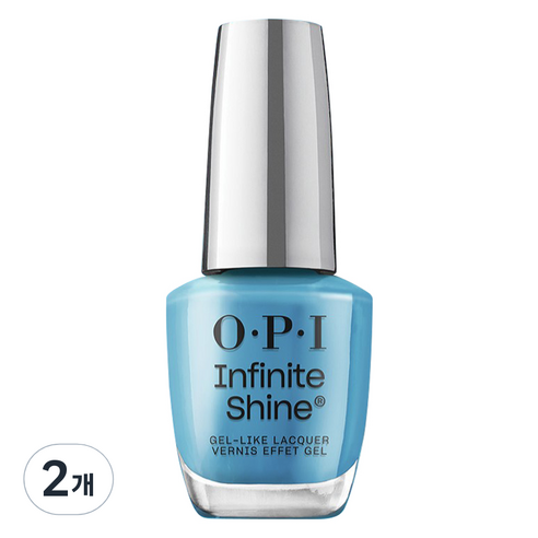 오피아이 인피니트 샤인 젤 라이크 매니큐어, ISL 125 Never Leavin'' Blue, 15ml, 2개