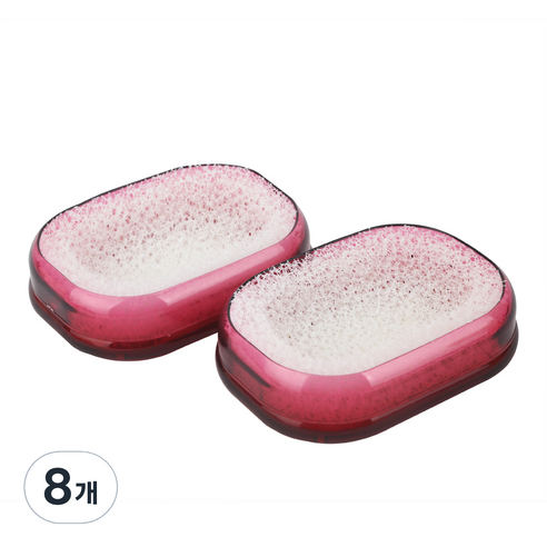 새드리 뽀송이 사각 비누받침, 레드, 8개