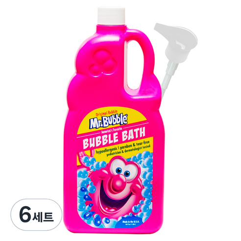 미스터버블 오리지널 버블바스 1060ml + 펌프 세트 펌프헤드 랜덤발송, 6세트