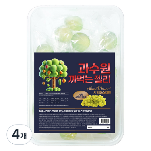 과수원 까먹는 젤리 샤인머스켓맛, 170g, 4개