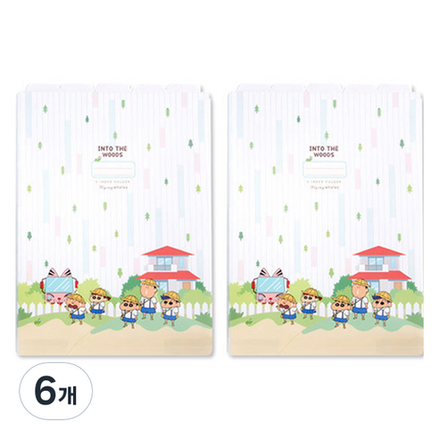 짱구는못말려 5분류 A4 버전 2 인덱스 홀더, 친구들, 6개