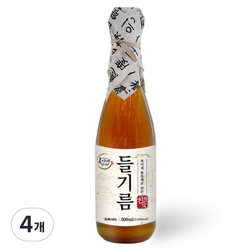 복이네먹거리 통들깨로 만든 진한맛 들기름, 300ml, 4개