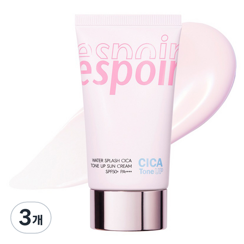 에스쁘아 워터 스플래쉬 시카 톤업 선크림 SPF50+ PA++++, 60ml, 3개