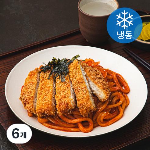 돈까스 매콤 우동볶이 (냉동), 490g, 6개