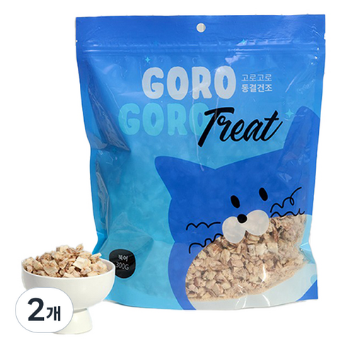 gorogoro 반려동물 동결건조 트릿 일반형 간식, 북어, 300g, 2개