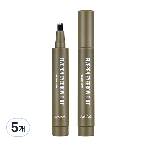 리르 파이브펜 아이브로우 틴트 2.5g, 5개, 01 딥브라운