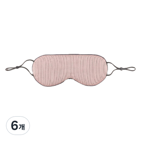 피앤케이 암막안대 양면 휴대용 숙면 눈가리개 핑크, 6개, 1개입