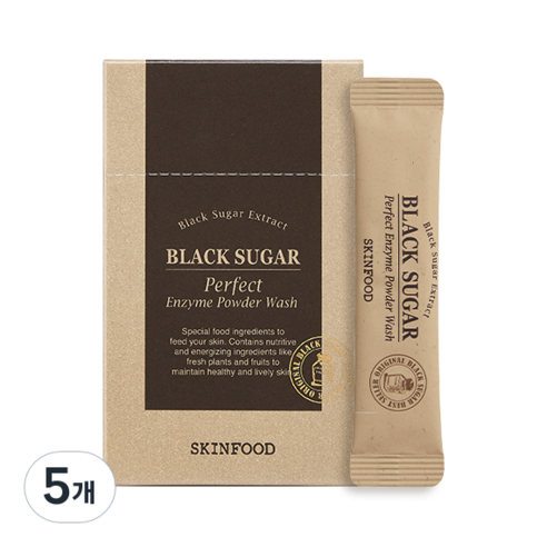 스킨푸드 블랙슈가 퍼펙트 엔자임 파우더 워시 30p, 36g, 5개