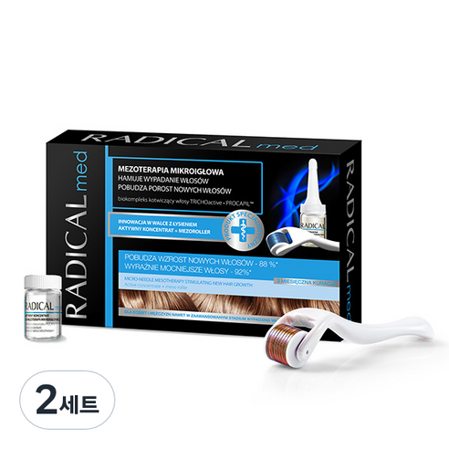 파모나 라디컬 메드 헤어앰플 3ml 12p + 메조 롤러 세트, 2개, 36ml