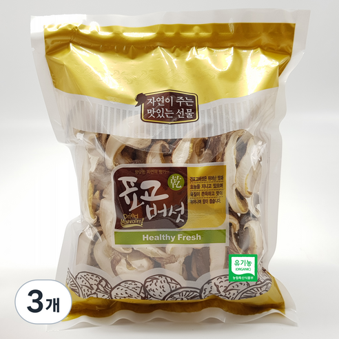 버섯꽃필때 유기농 표고버섯 채, 100g (1개), 3개