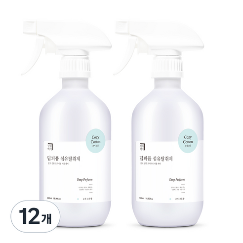 살림백서 딥퍼퓸 섬유탈취제, 500ml, 12개, 코지코튼