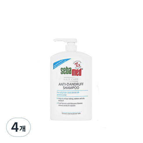 세바메드 안티 댄드러프 샴푸, 1L, 4개