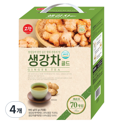 고향 생강차 골드, 13g, 4개, 70개입