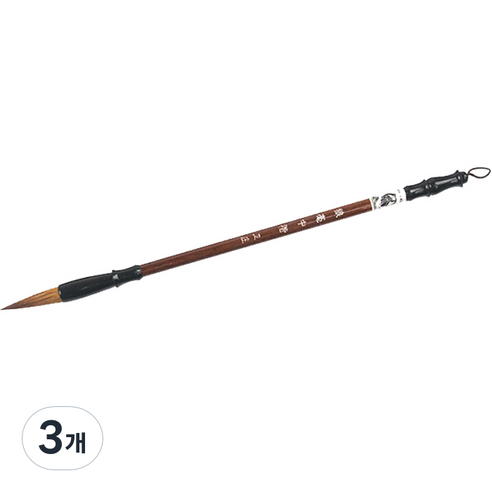 서예연습용 동양화 붓 03 1마리 늑대, 중형(27.5 x 1.1 cm), 3개