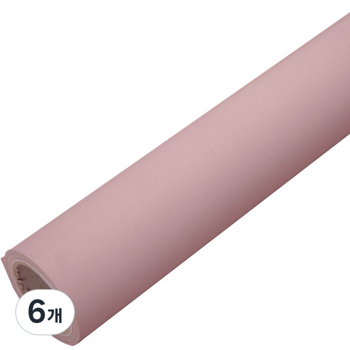 솔로몬샵 무광 양면 종이롤 포장지 50g, 인디언핑크, 6개