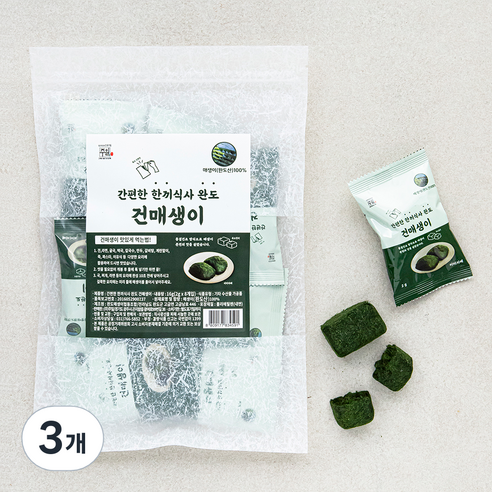 주일 간편한 한끼식사 완도 건매생이 8개입, 16g, 3개