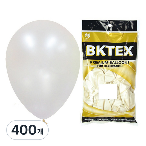 PartyClub 펄풍선 15cm, 펄화이트, 400개