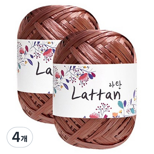 yarna 라탄 2볼 라피아실 40g, 9번(유광), 4개