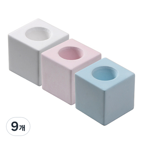 심플한 규조토 칫솔꽂이 사각, 랜덤발송, 9개