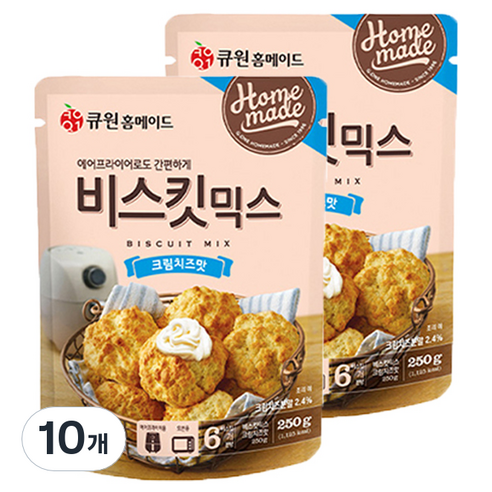 큐원 홈메이드 비스킷믹스 크림치즈맛, 10개, 250g