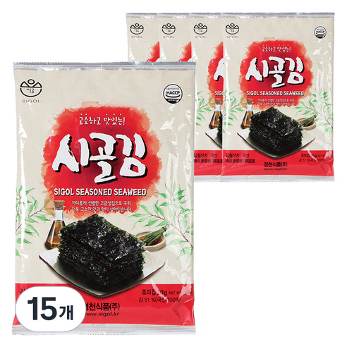 시골 시골김 전장김, 20g, 15개
