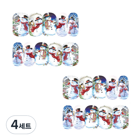 뷰티팝 크리스마스 리미티드 에디션 네일 스티커, T, 4세트