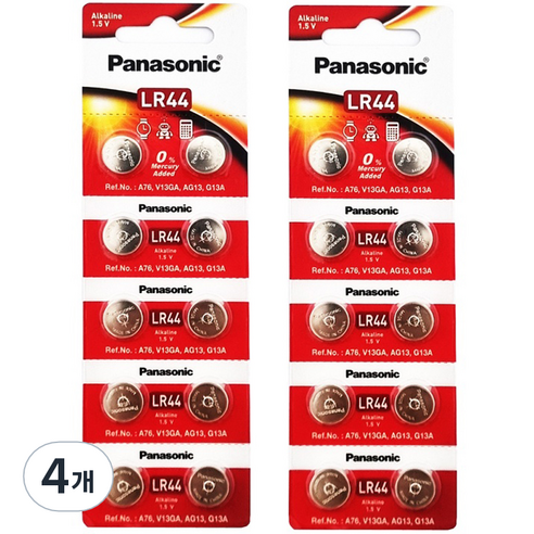 파나소닉 알카라인 코인건전지, 10개입, 4개