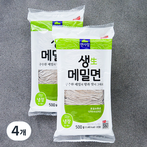 냉장_면사랑 생 메밀면 6인분, 500g, 4개