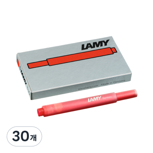 LAMY 만년필용 잉크 카트리지, 레드, 30개