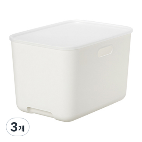 리템 모도 스토리지 박스 18L, IVORY, 3개
