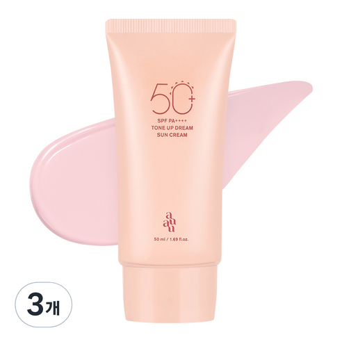 아유아유 톤업드림 선크림 SPF50+ PA++++, 50ml, 3개