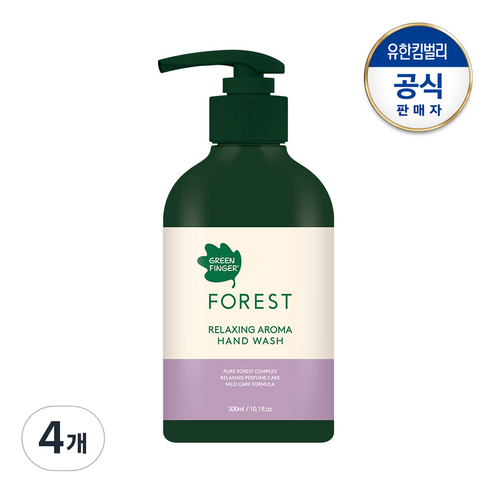 그린핑거 포레스트 릴렉싱 아로마 핸드워시, 300ml, 4개