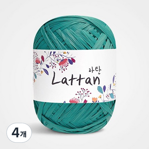 yarna 라탄 라피아 뜨개실 40g, 18번 무광, 4개