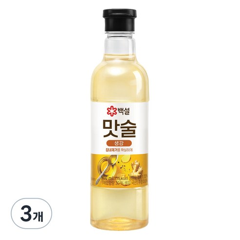 백설 맛술 생강, 500ml, 3개