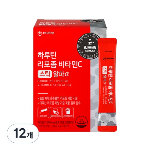 하루틴 리포좀 비타민C 스틱 알파 30p, 12개, 90g