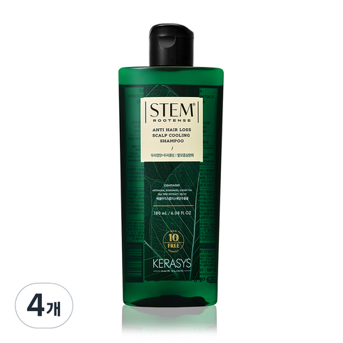 케라시스 스템루텐스 두피영양샴푸 두피쿨링 탈모케어, 4개, 180ml