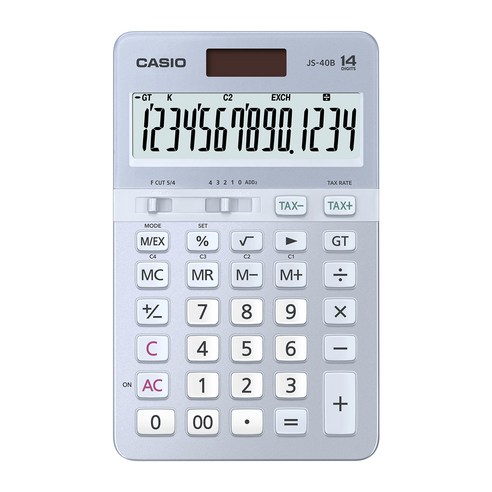카시오 일반 계산기 JS-40B, 블루, 1개