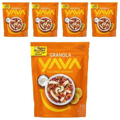 야바 코코넛 바나나 그래놀라, 400g, 5개