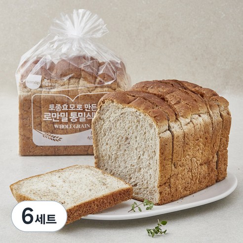 삼립 로만밀 통밀식빵, 420g, 2개입, 6세트