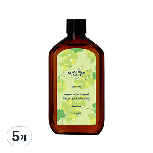 씨에프씨랩 아르간 글로우 헤어오일 그린그레이프, 110ml, 5개