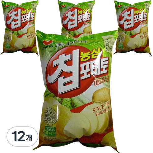 농심 포테토칩 오리지널, 125g, 12개