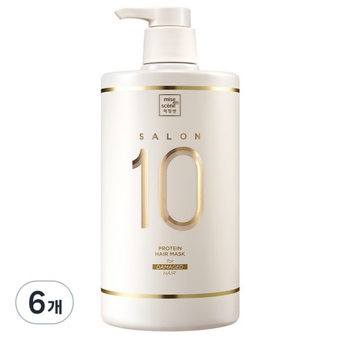미쟝센 살롱 10 에센스 팩 손상 모발용, 990ml, 6개