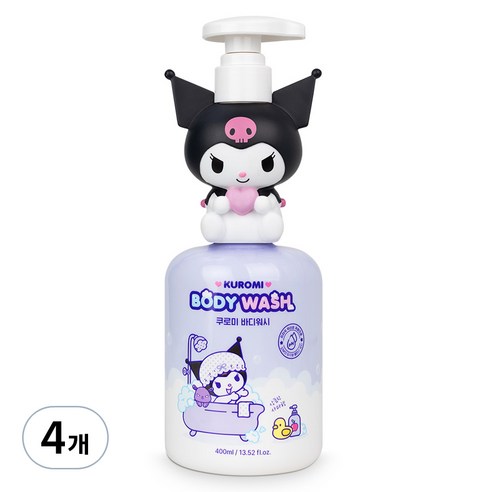 아텍스 유아용 쿠로미 약산성 바디워시 사과향, 400ml, 4개