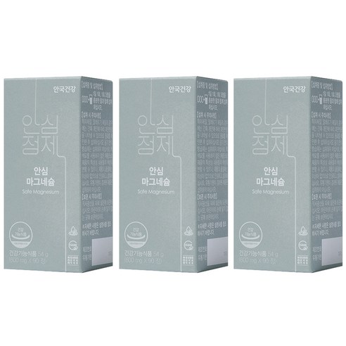 안국건강 안심마그네슘 영양제, 90정, 3개