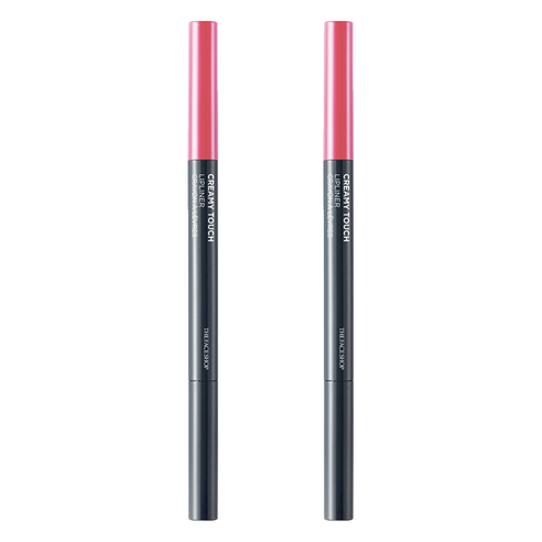 더페이스샵 크리미 터치 립라이너 0.2g, PK01 핑크토닉, 2개