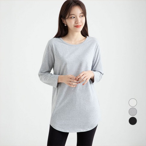 캐럿 여성용 긴팔 레이어링 티셔츠