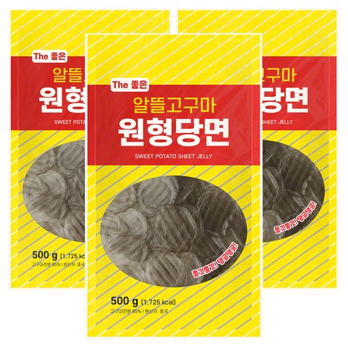 이엔푸드 알뜰 고구마 원형 당면, 3개, 500g