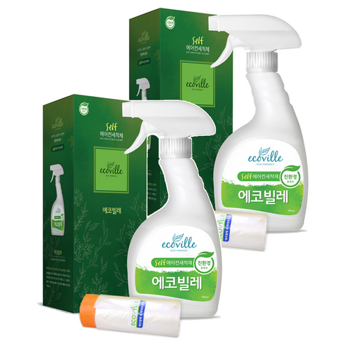 에코빌레 셀프 에어컨 세척제, 500ml, 2개