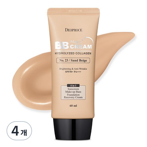 디오프러스 매직 비비크림 SPF50+ PA+++, 23호 샌드베이지, 60ml, 4개