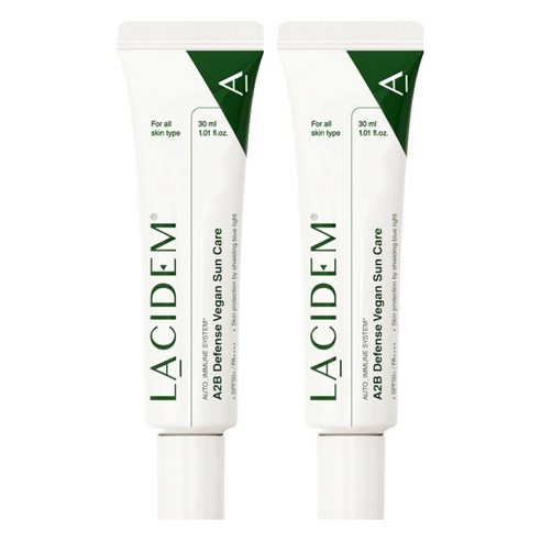 라시뎀 A2B 디펜스 비건 선케어 SPF50+ PA++++, 2개, 30ml
